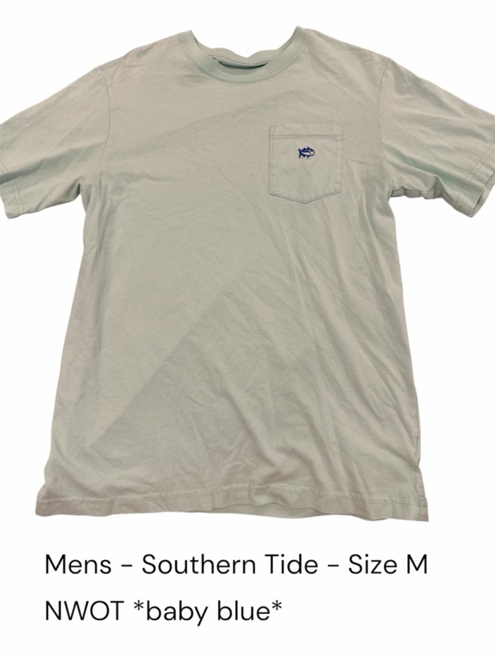 Southern Tide Men’s Pocket Tee in Pale Blue